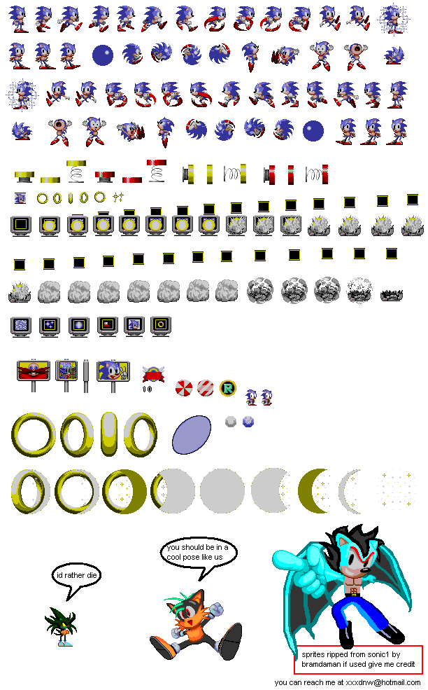 sonic 1 sprite sheet