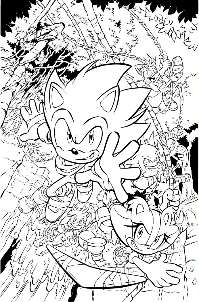 Sonic Kleurplaten Printen Kleurplaat Sonic Racing Sonic Hedgehog