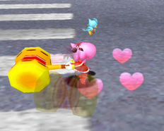 Amy realizando el Spin Hammer Attack