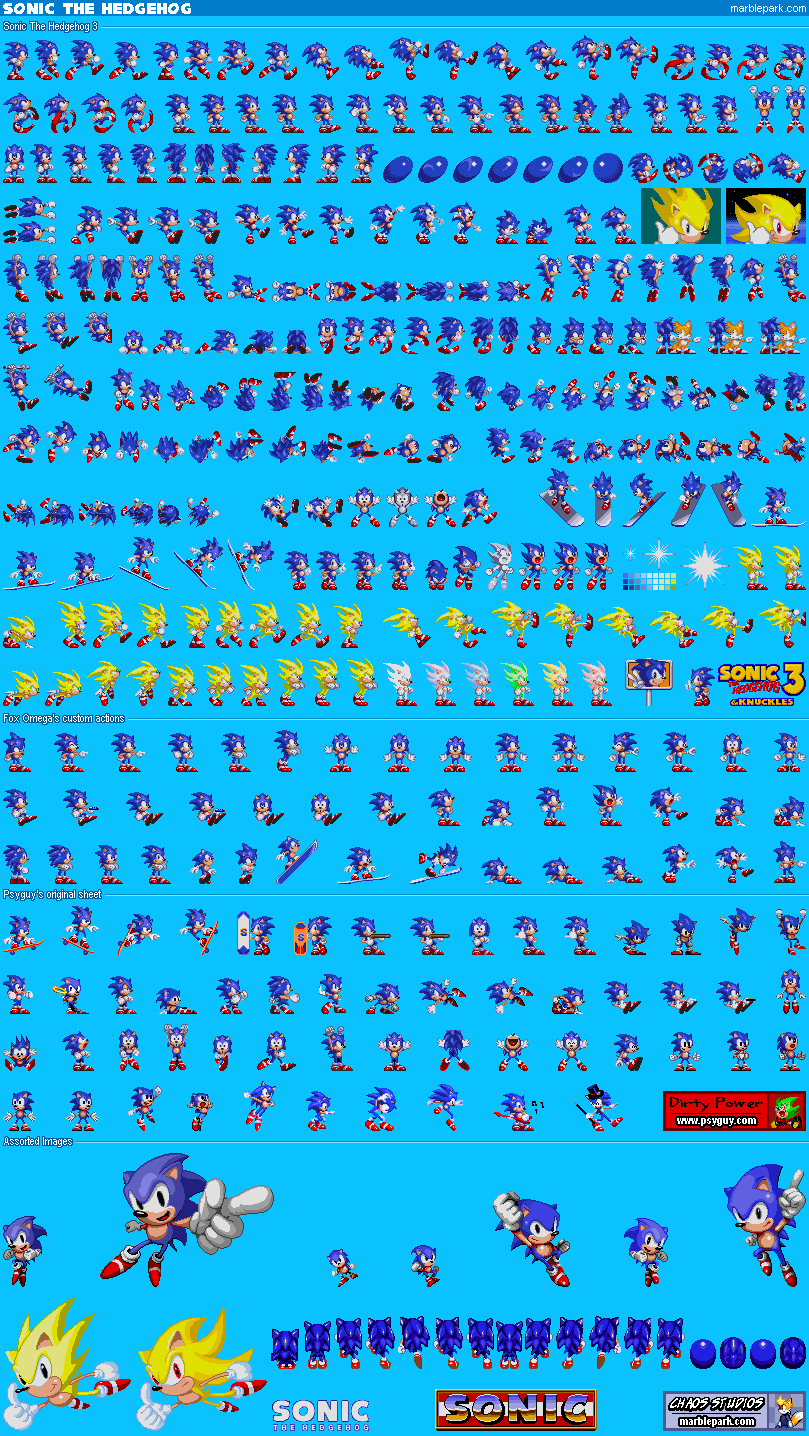 sonic 1 fonts and huds sprites