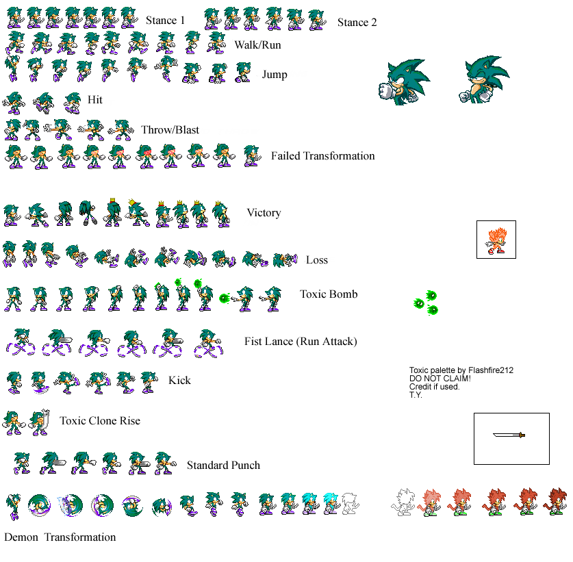 Image - Toxic sprites (conversion).png | Sonic Fanon Wiki | FANDOM ...