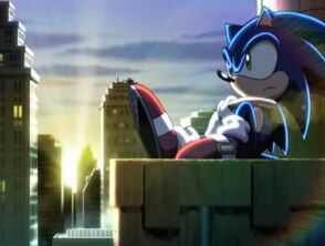 Sonic watching the sun come up