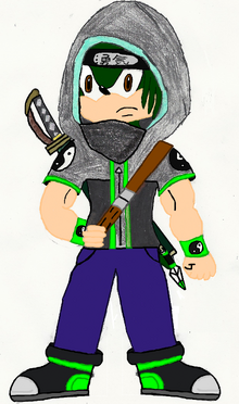 Vazz the Hedgehog in New gear