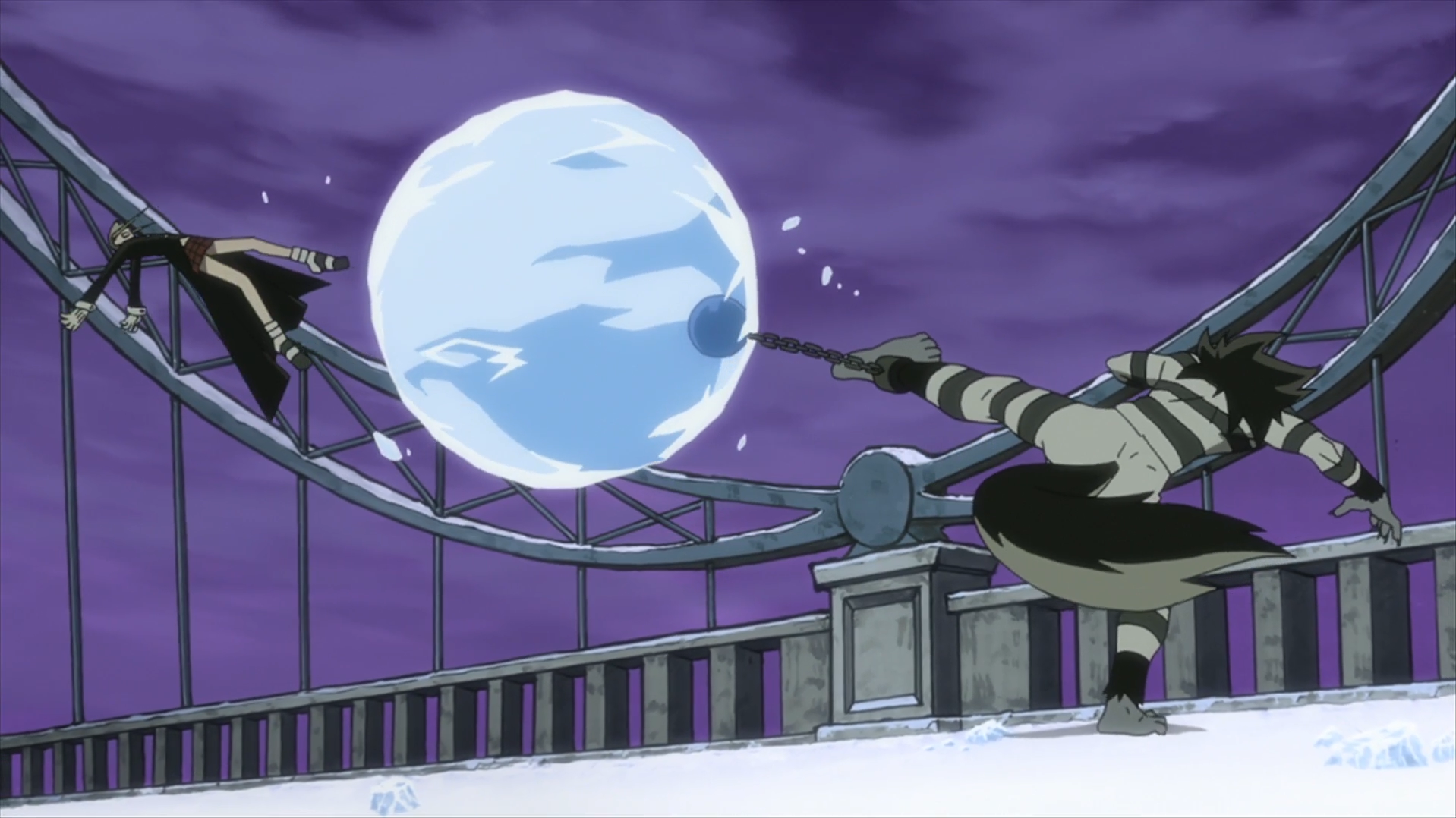 Image Soul Eater Episode 13 HD Free attacks Maka with Ice Sphere