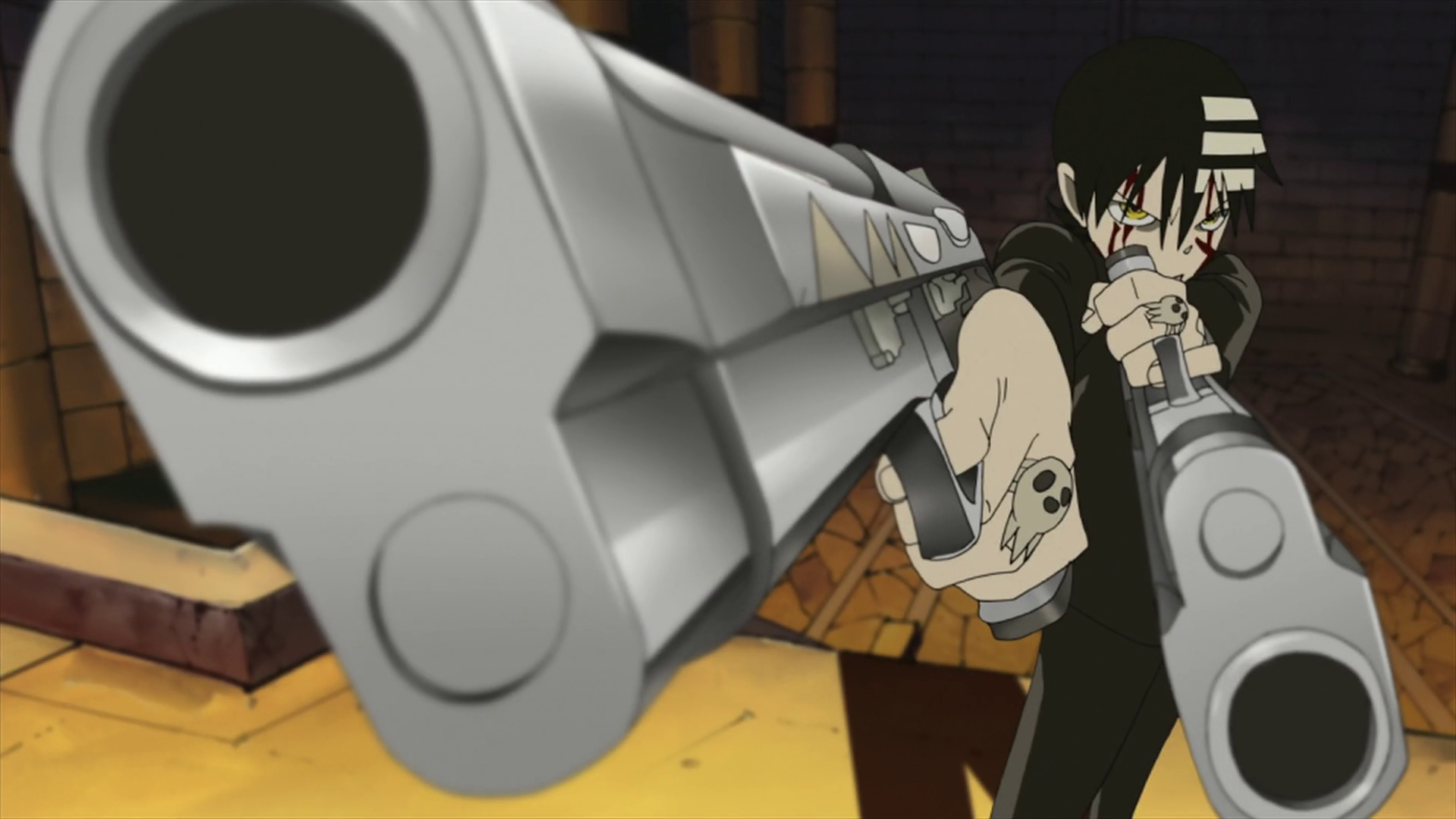 demon twin guns soul eater wiki fandom powered by wikia liz and patty weapon form