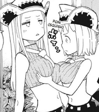 Chapter 113 - Patty feeling Liz's breasts due to Madness of Boobs.