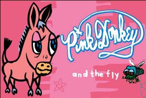 Pink Donkey and the Fly
