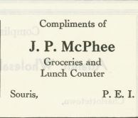 J. P McPhee IGA Ad