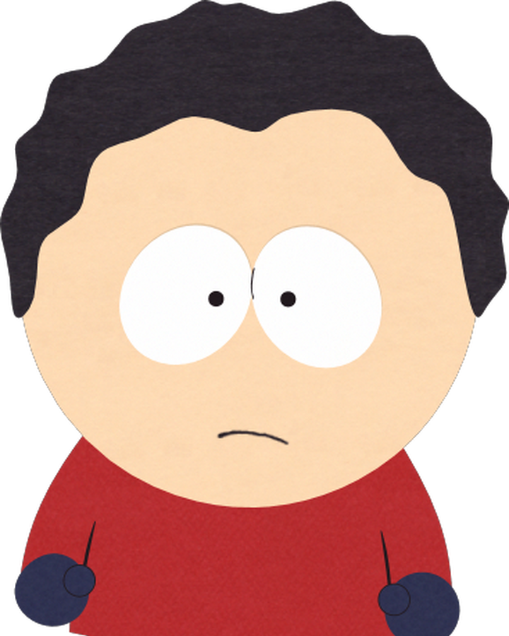 red shirt and blue pants
