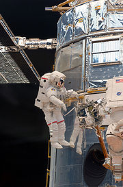STS-125 EVA1 Grunsfeld