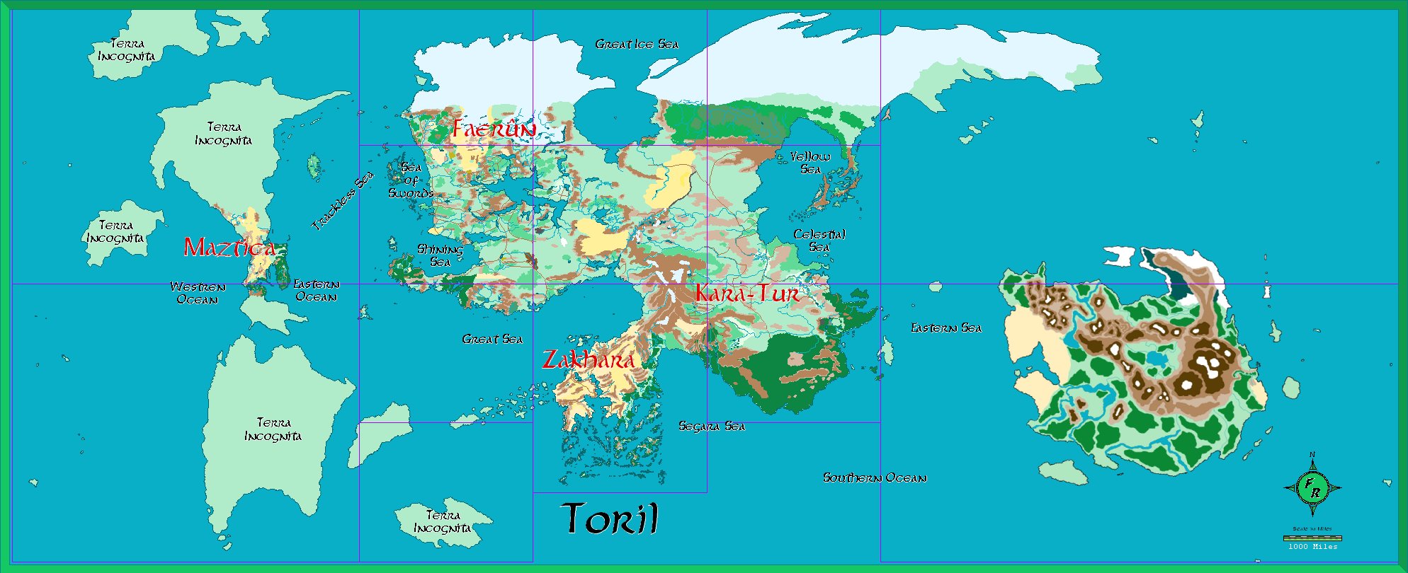 Image - Map planet toril 2007.jpg | Spelljammer Wiki | FANDOM powered