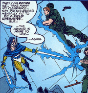 Coldheart using her cryokinesis