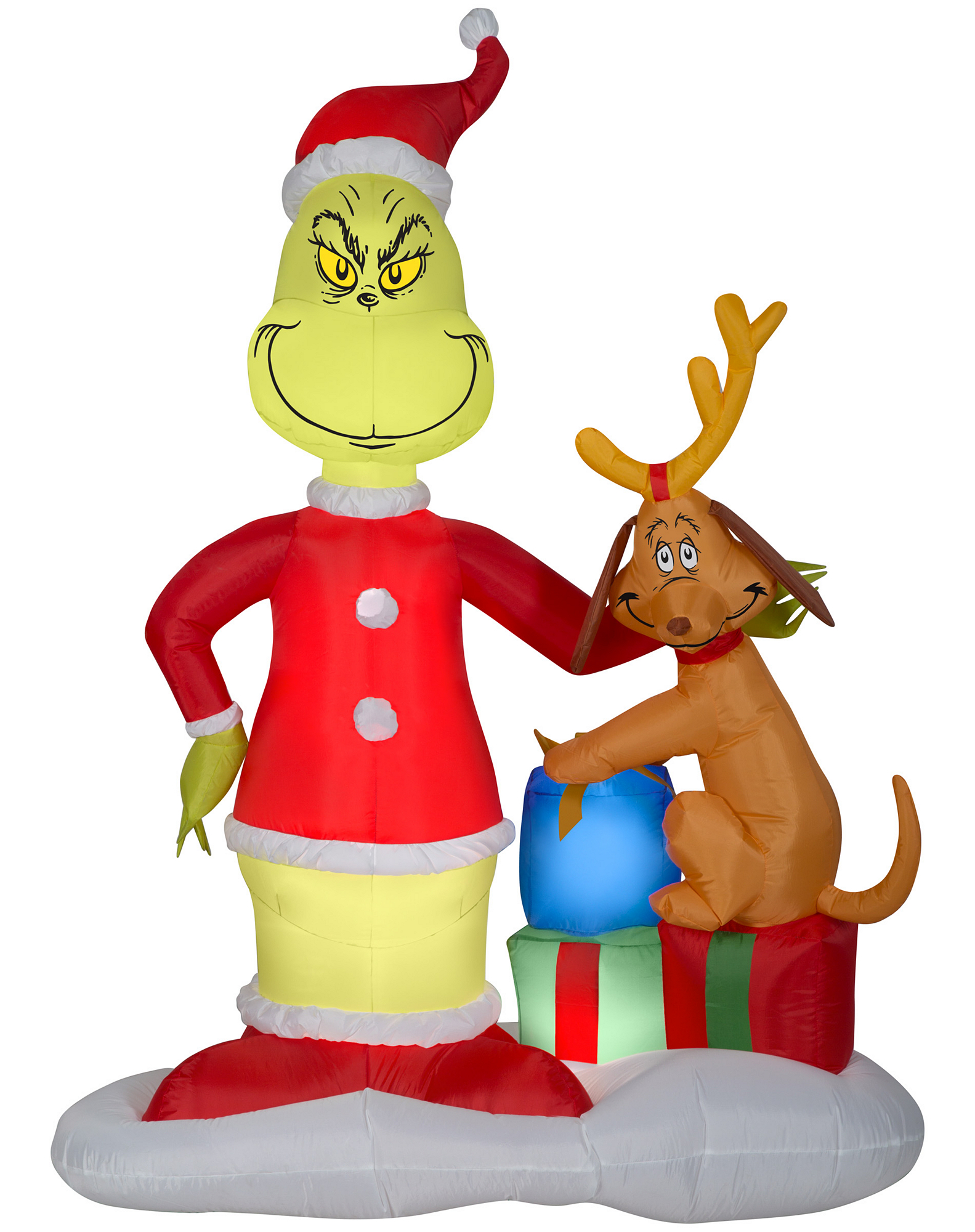 The Grinch and Max Presents Inflatable | Spirit Halloween ...