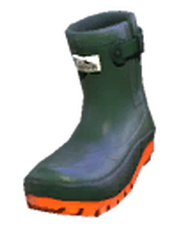 green rain boots