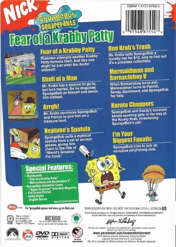 Fear of a Krabby Patty (DVD) | Encyclopedia SpongeBobia | FANDOM ...