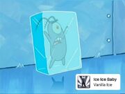 Plankton listens to ice ice baby