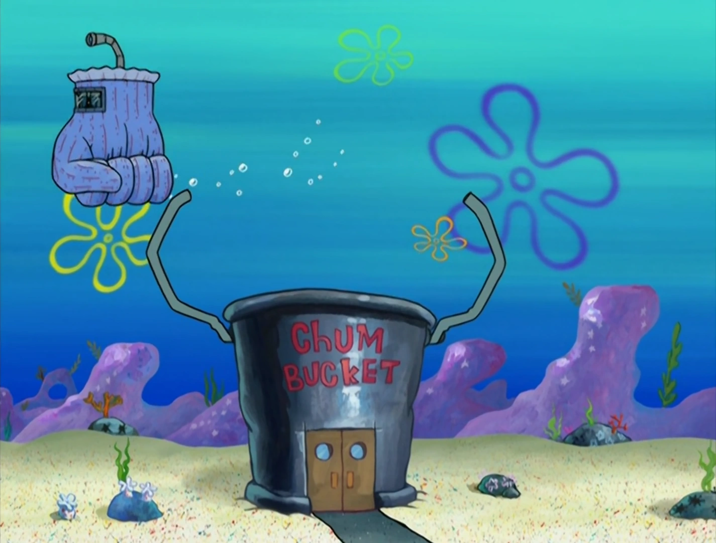Chum Bucket glove/gallery Encyclopedia SpongeBobia Fandom