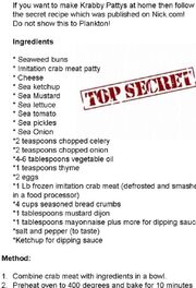 Krabby Patty Formula