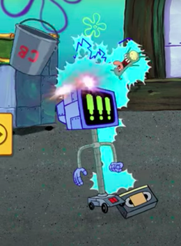 Plankton and Karen zapped