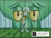 Squidward listens to I want it that way
