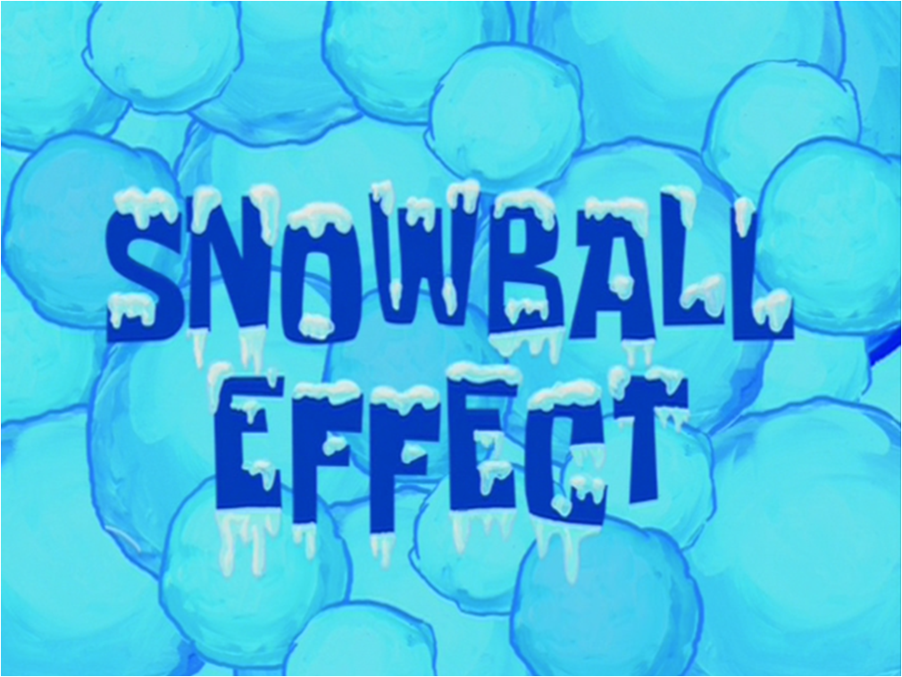 Resultado de imagem para spongebob snow ball effect