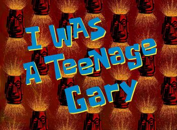 Image result for title card spongebob gary