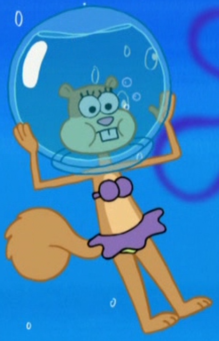 Image - Sandy Wearing SpongeBob's Water Helmet.png ...