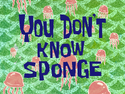 You Don&#039;t Know Sponge title card