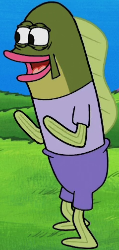Spongebob Green Fish Walking In Meme