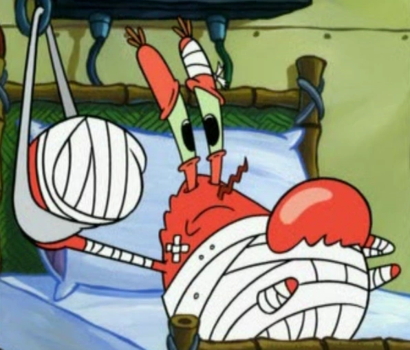 Image Bandaged Mr. Krabs.png Encyclopedia SpongeBobia FANDOM