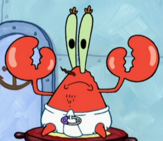 Image Mr Krabs Wearing A Diaperpng Encyclopedia Spongebobia