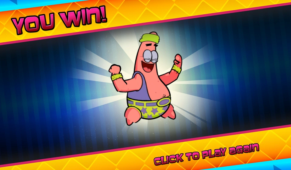 Image Bikini Bottom Brawlers Patrick in wrestling outfit you win.png