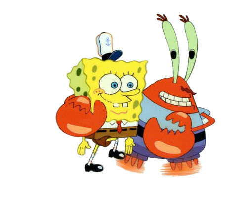 SpongeBob with Mr. Krabs