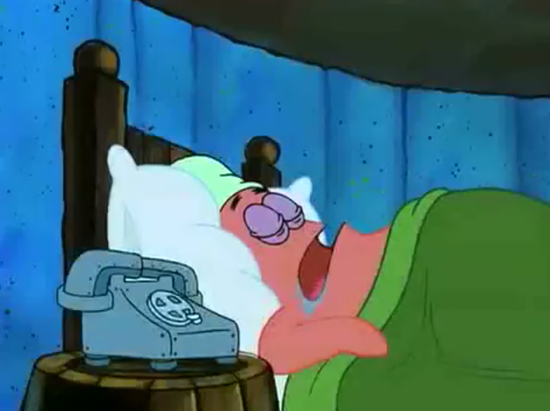 Image result for patrick star sleeping