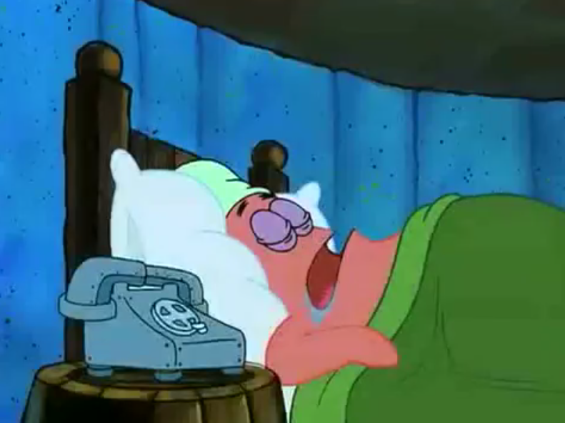 Patrick Star Sleeping On His Rock