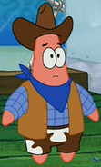 Patrick Wearing a Cowboy Outfit
