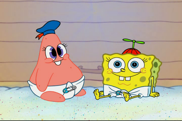 File:Baby Patrick and SpongeBob.png