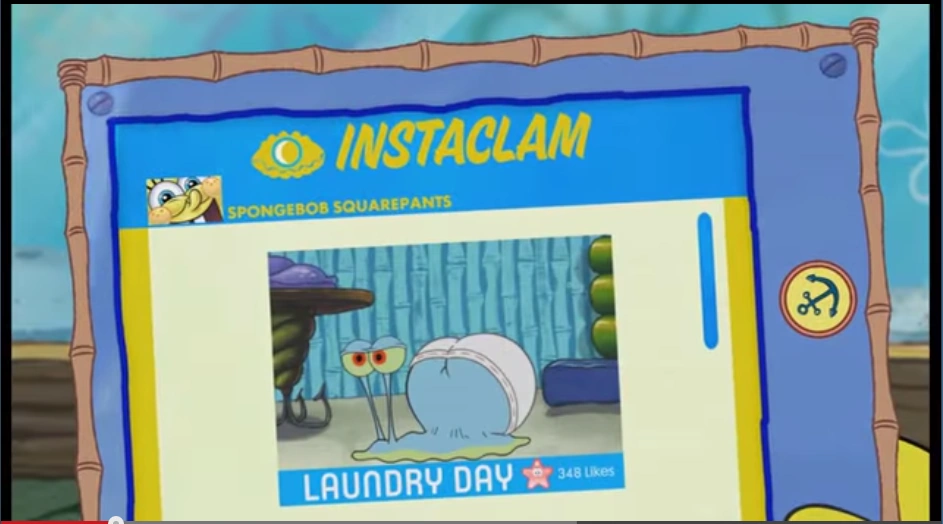 Gary the Snail/gallery/SpongeBob Checks His Instaclam Encyclopedia