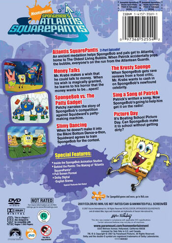 SpongeBob's Atlantis SquarePantis (DVD) | Encyclopedia SpongeBobia ...