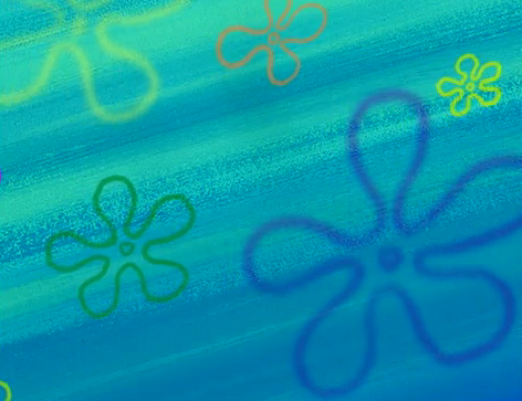 spongebob flower background