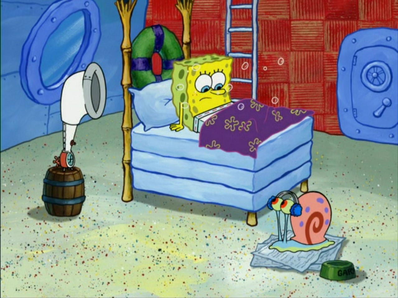 spongebob alarm clock with backdrop