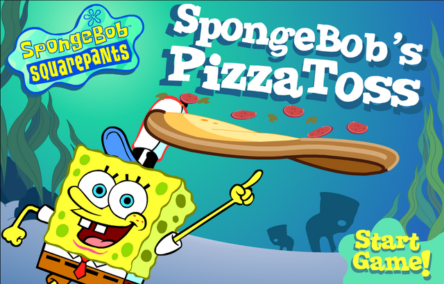Spongebob Squarepants Spongebob's Pizza Toss Title Screen