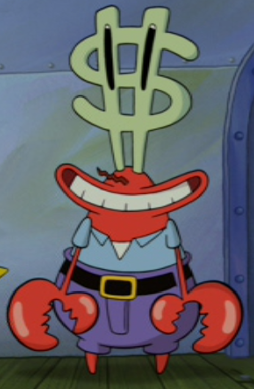 Image - Mr. Krabs with Dollar Sign Eyes in The SpongeBob Movie - Sponge
