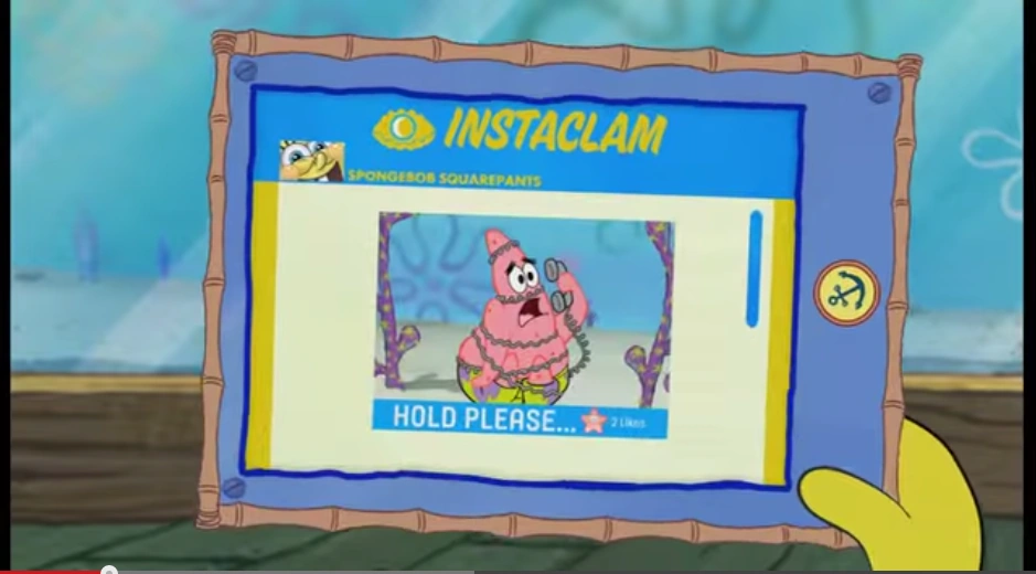 Patrick Star/gallery/SpongeBob Checks His Instaclam Encyclopedia