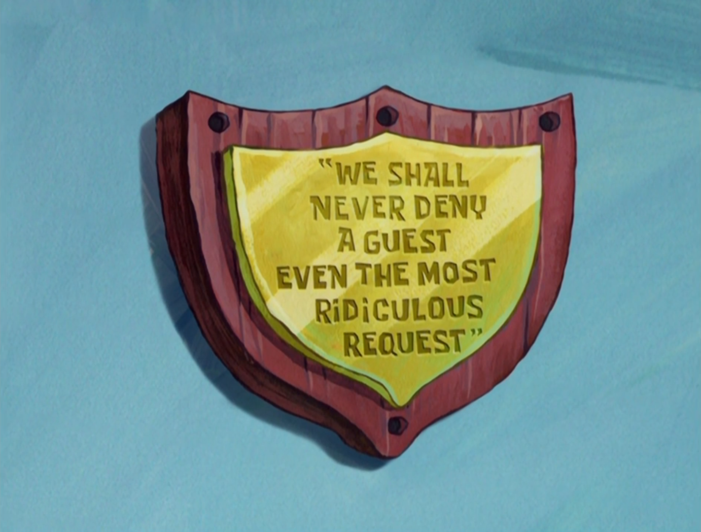 Golden motto sign | Encyclopedia SpongeBobia | Fandom