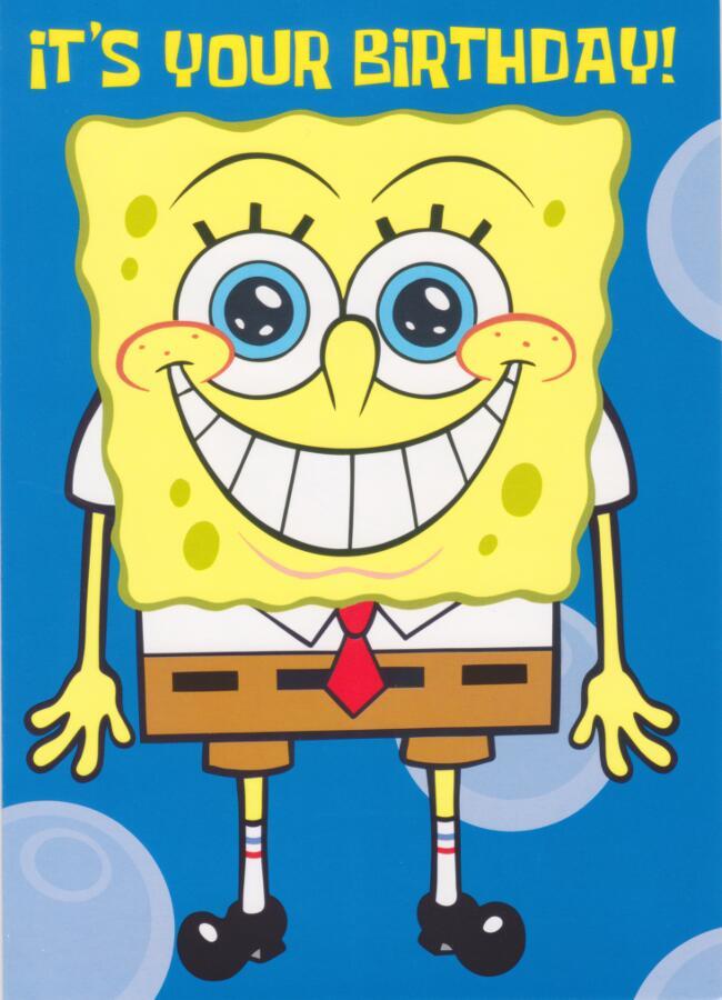 Image SpongeBob SquarePants Its Your Birthday Card 5x7 87134