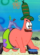 Patrick Wearing a Detective Hat