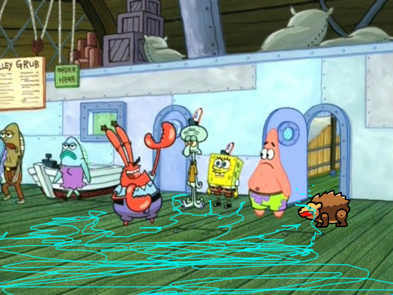 Image - Porcupine Wails to SpongeBob, Patrick, Squidward ...
