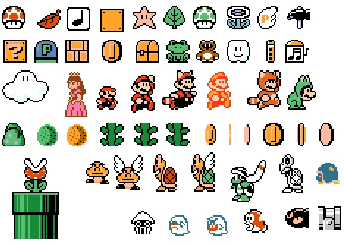 Mario 3 Sprites | Sprite Stitch Wiki | Fandom