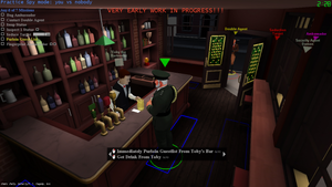 Toby tending bar